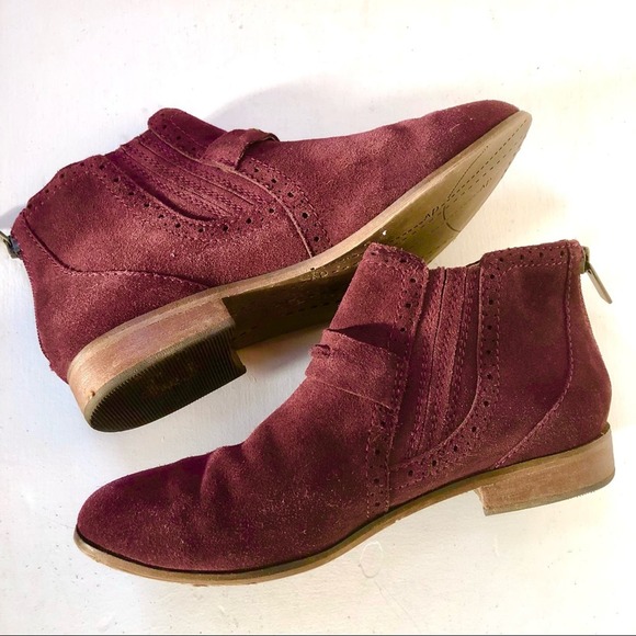 DV by Dolce Vita | Purple Suede Ankle Boots Booties 7.5 - Picture 2 of 16